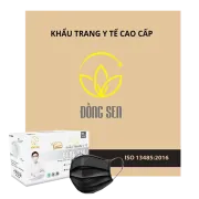 Khẩu Trang Y Tế 4 Lớp Đồng Sen Vip Đen